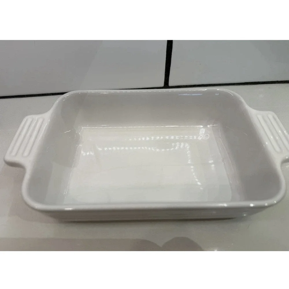 NEW!! Le Creuset White‎ 18 cm Rectangular Baking Dish Stoneware, 7.25